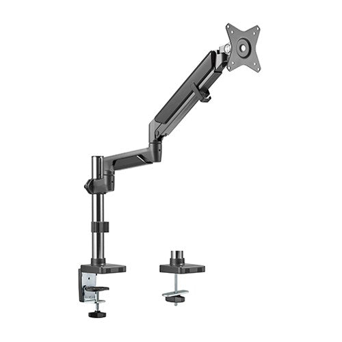 Gaming DesktopBrateck Single Monitor Pole-Mounted Epic Gas Spring Aluminum Arm Fit Most 17'-32' Monitors