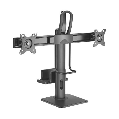 Gaming DesktopBrateck Dual Screens Vertical Lift Monitor Stand With Thin Client CPU Mount  Fit Most 17'-27' Monitor Up to 6kg per screen VESA 100x100
