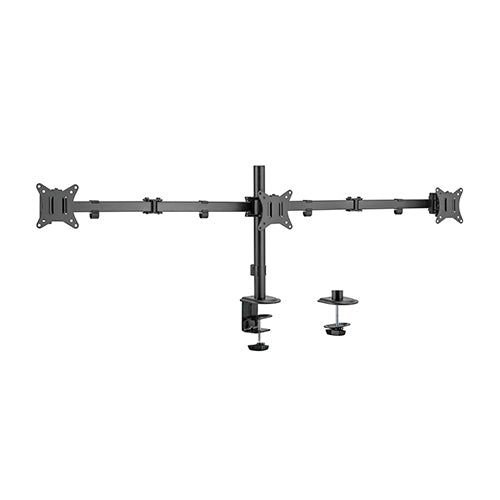 Gaming DesktopBrateck Triple-Monitor Steel Articulating Monitor Mount Fit Most 17'-27' Monitor Up to 9KG VESA 75x75