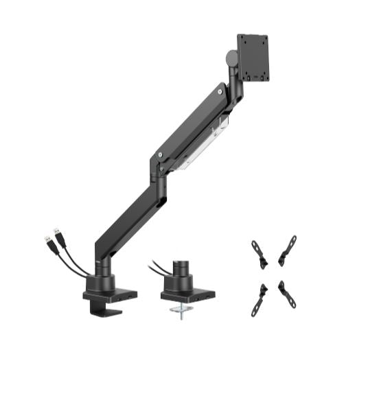Gaming DesktopBrateck LDT80-C012UC SUPER HEAVY-DUTY GAS SPRING MONITOR ARM WITH USB-A AND USB-C PORTS For most 17'~57' Monitors