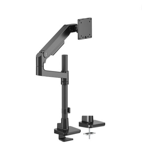 Gaming DesktopBrateck LDT81-C012P-B NOTEWORTHY POLE-MOUNTED HEAVY-DUTY GAS SPRING MONITOR ARM For most 17'~49' Monitors