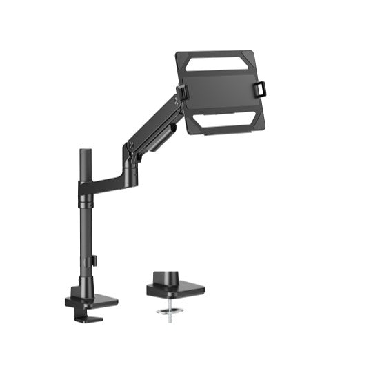 Gaming DesktopBrateck LDT81-C012P-ML-B POLE-MOUNTED HEAVY-DUTY GAS SPRING MONITOR ARM WITH LAPTOP HOLDER For most 17'~49' Monitors