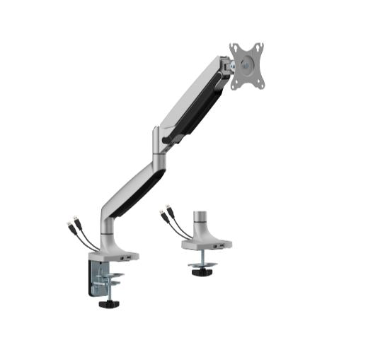 Gaming DesktopBrateckLDT82-C012UCE SINGLE SCREEN HEAVY-DUTY MECHANICAL SPRING MONITOR ARM WITH USB PORTS For most 17'~45' Monitors