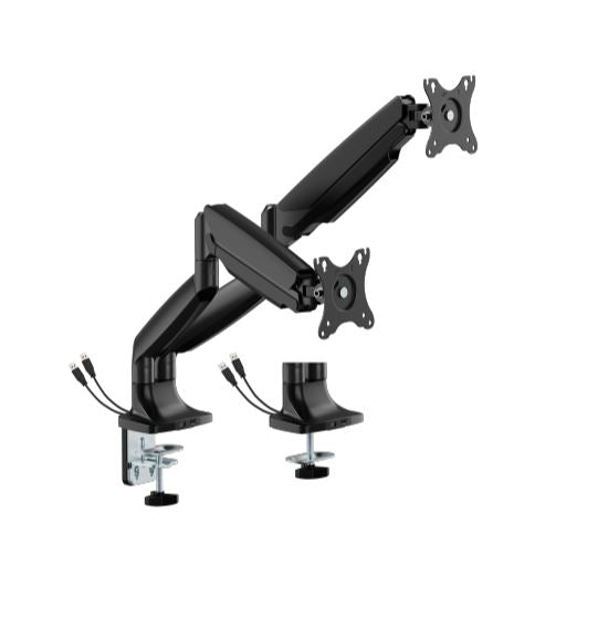 Gaming DesktopBrateck LDT82-C024UC DUAL SCREEN HEAVY-DUTY GAS SPRING MONITOR ARM WITH USB PORTS For most 17'~35' Monitors