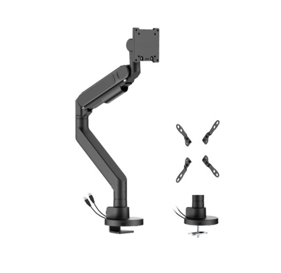 Gaming DesktopBrateck LDT92-C012UC-B FUTURE-PROOF HEAVY-DUTY GAS SPRING MONITOR ARM WITH USB PORTS