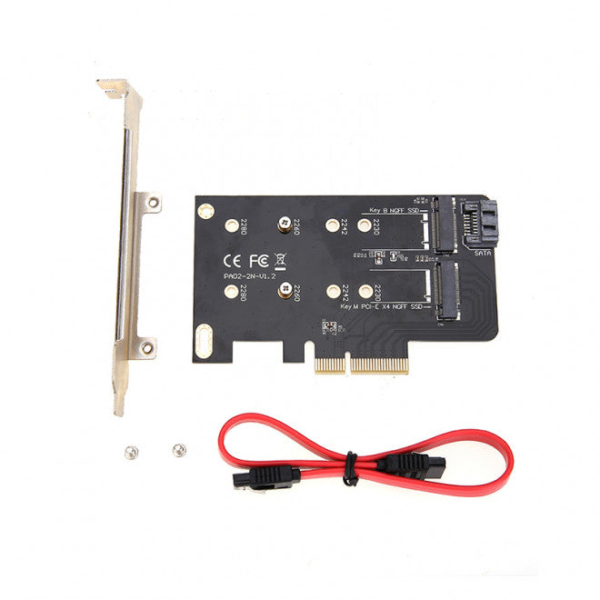 Gaming DesktopSimplecom EC412 Dual M.2 (B Key and M Key) to PCI-E x4 and SATA 6G Expansion Card