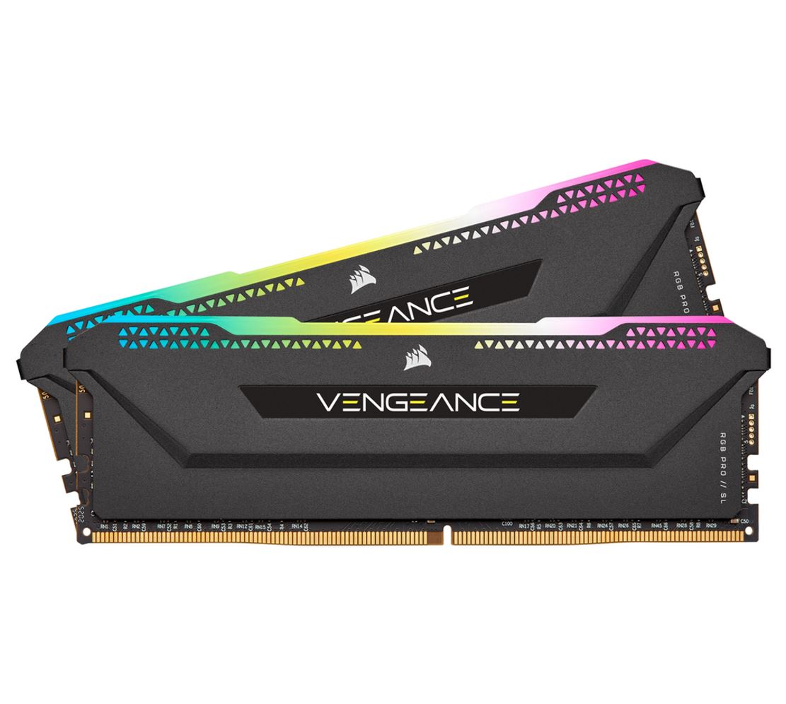 Gaming DesktopCorsair Vengeance RGB PRO SL 16GB (2x8GB) DDR4 3600Mhz C18 Black Heatspreader Desktop Gaming Memory
