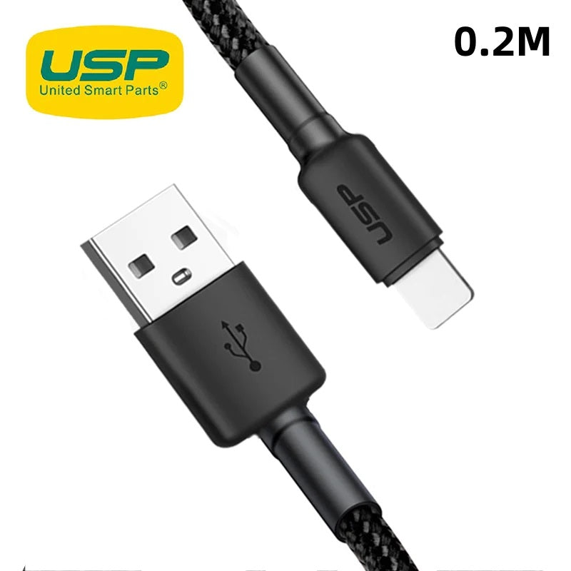 Gaming DesktopUSP BoostUp Lightning to USB-A Cable (20cm) Black - Quick Charge & Connect