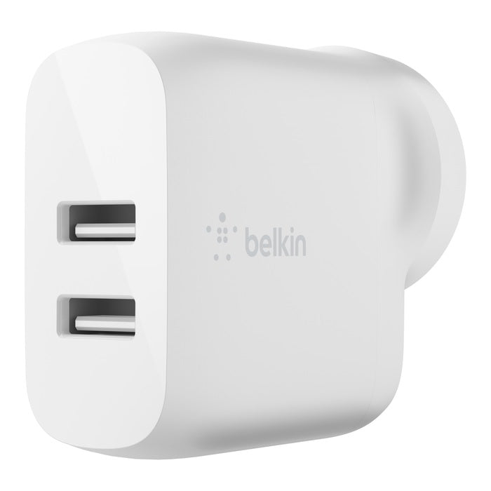 Gaming DesktopBelkin BoostCharge Dual USB-A Wall Charger 24W - White (WCB002auWH)