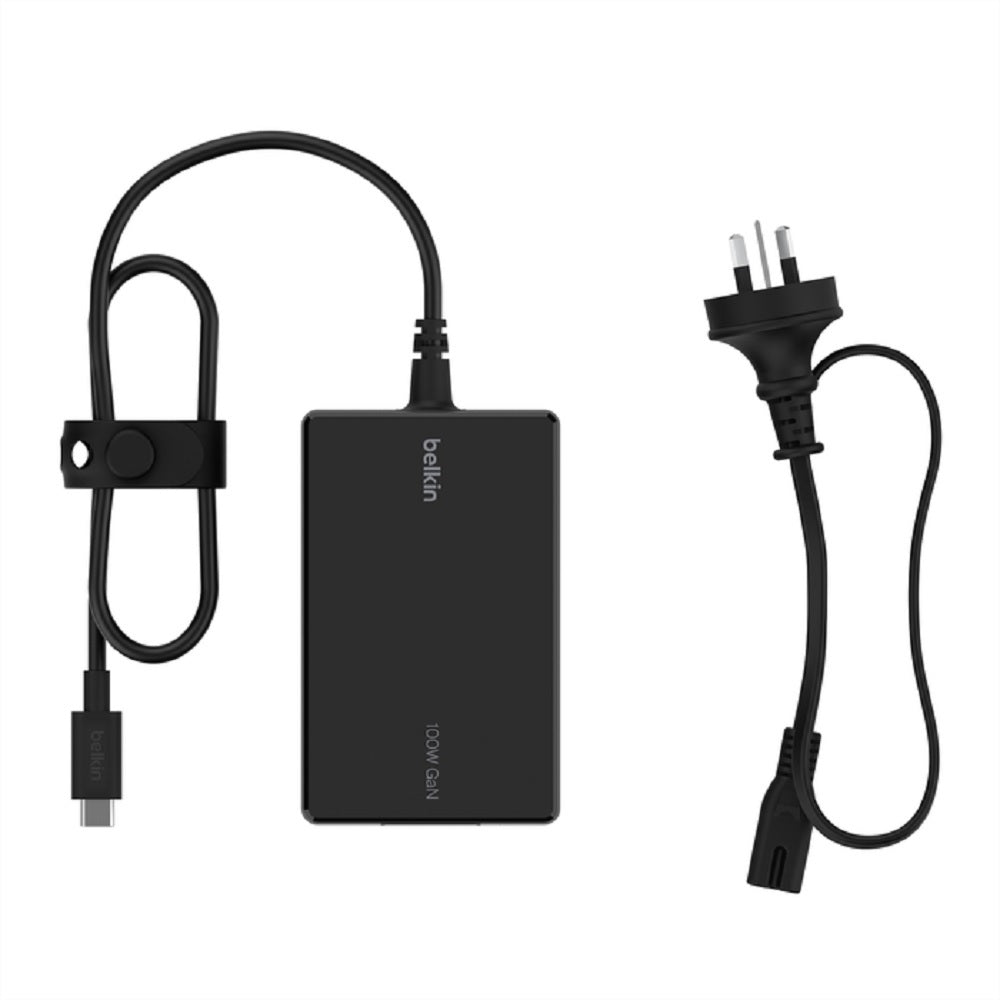 Gaming DesktopBelkin Connect 100W USB-C Core GaN Laptop Charger - Black (INC016auBK)