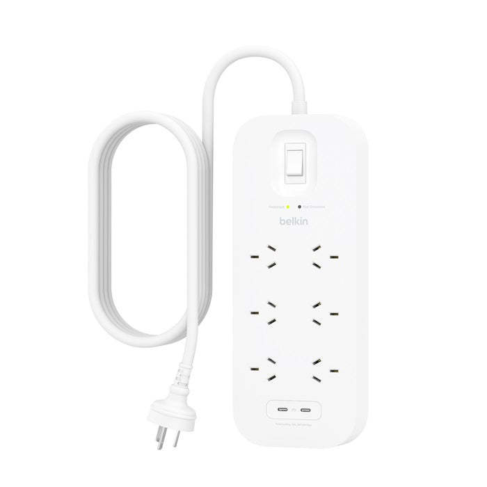 Gaming DesktopBelkin SurgePro 6-Outlet Surge Protector with Dual USB-C 30W - (SRB006AU2M)