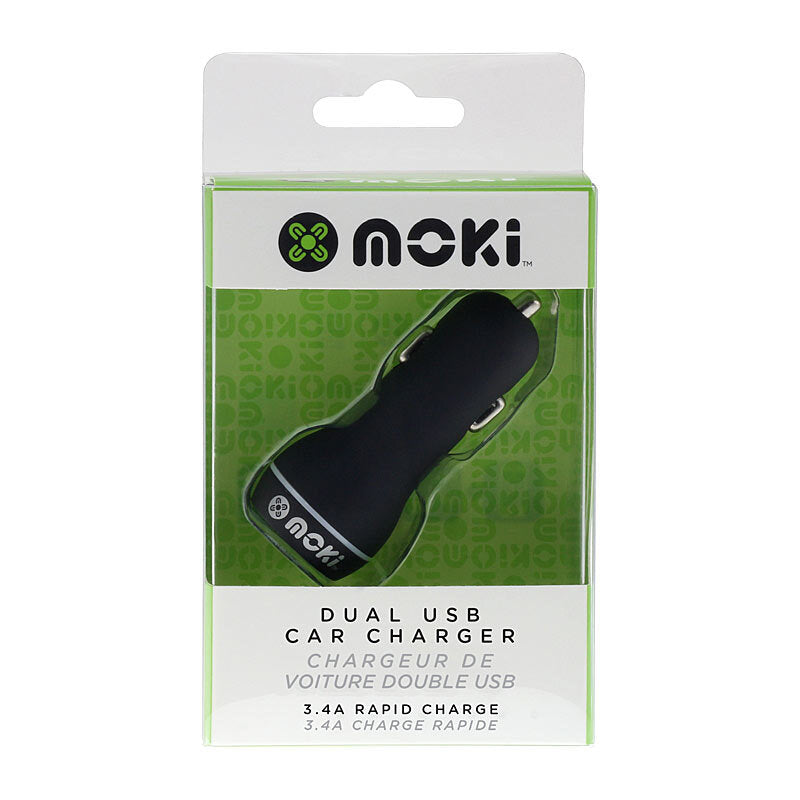 Gaming DesktopMoki Dual USB Car Charger Blk