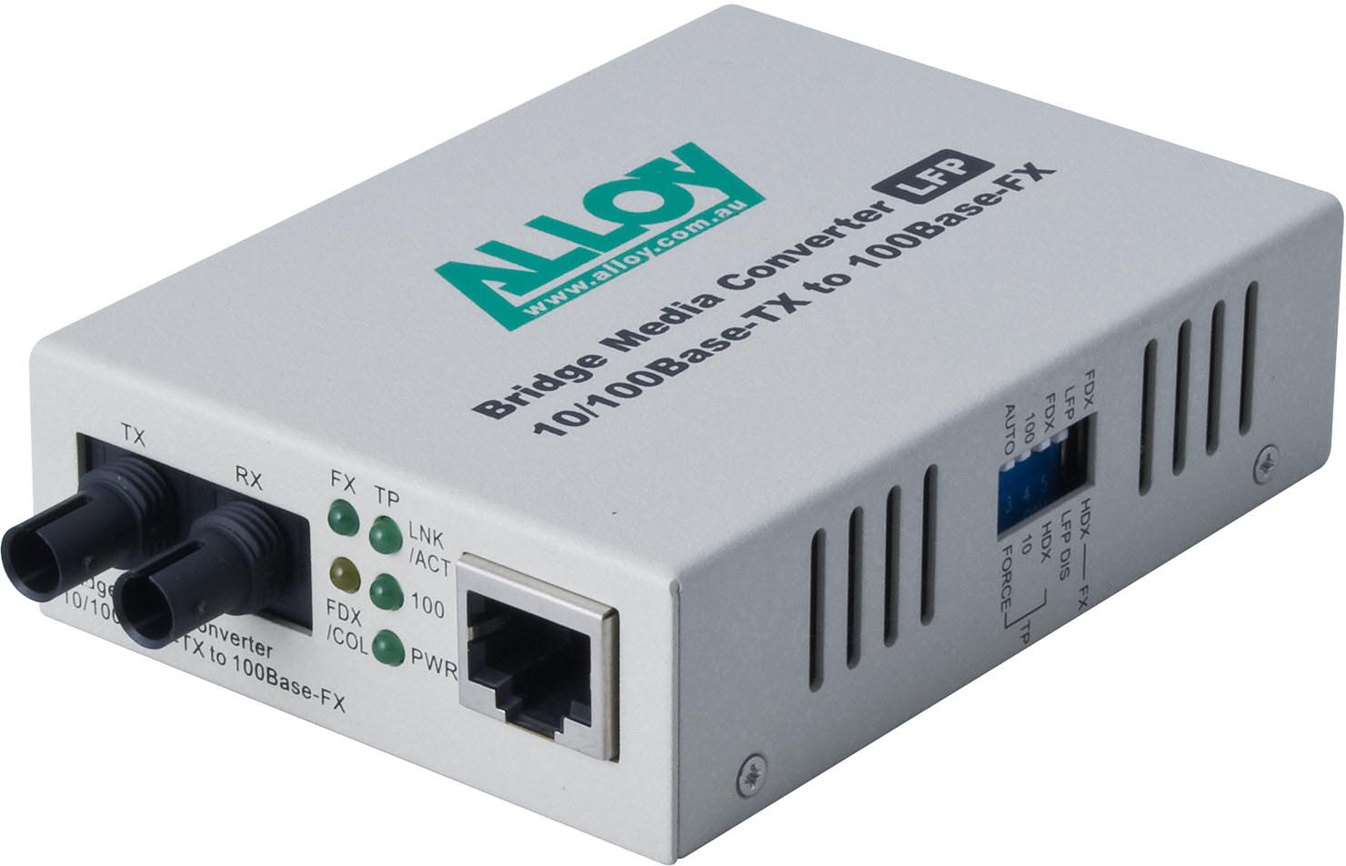 Gaming DesktopAlloy FCR200ST 10/100Base-TX to 100Base-FX Multimode Fibre (ST) Converter with LFP via FEF or FM. 2Km