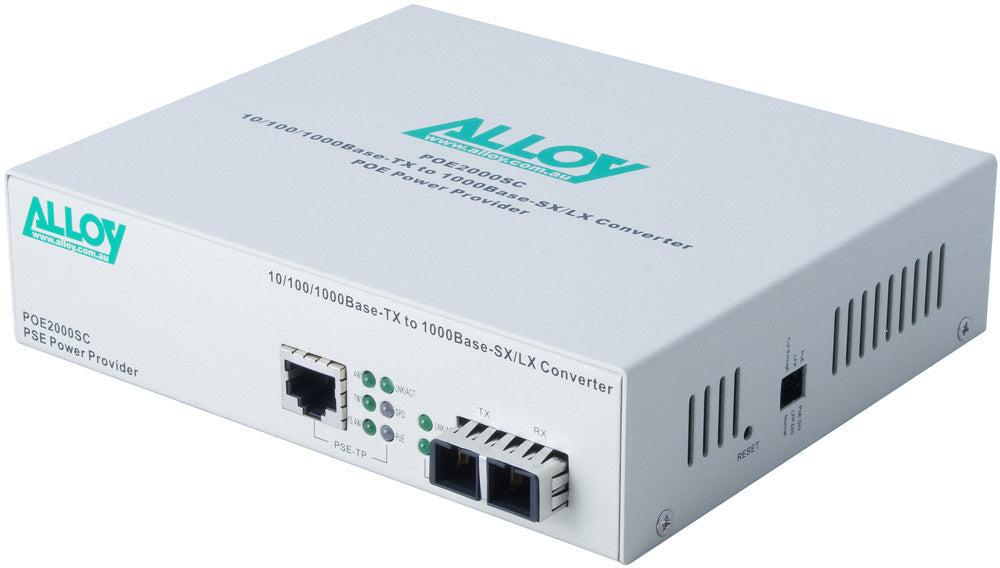 Gaming DesktopAlloy POE3000SFP 10/100/1000Base-T PoE+ RJ-45 to SFP Converter.