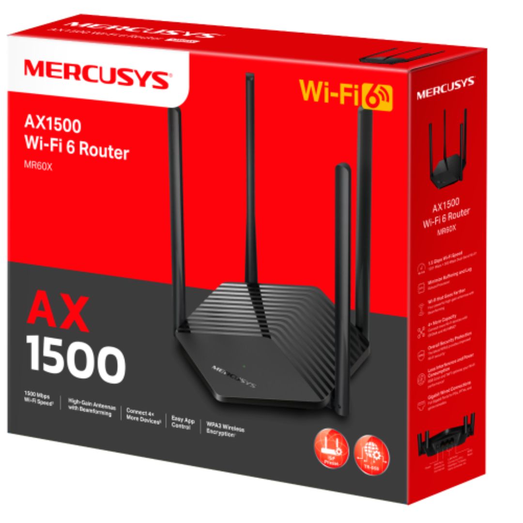 Gaming DesktopMercusys MR60X AX1500 WiFi 6 Router