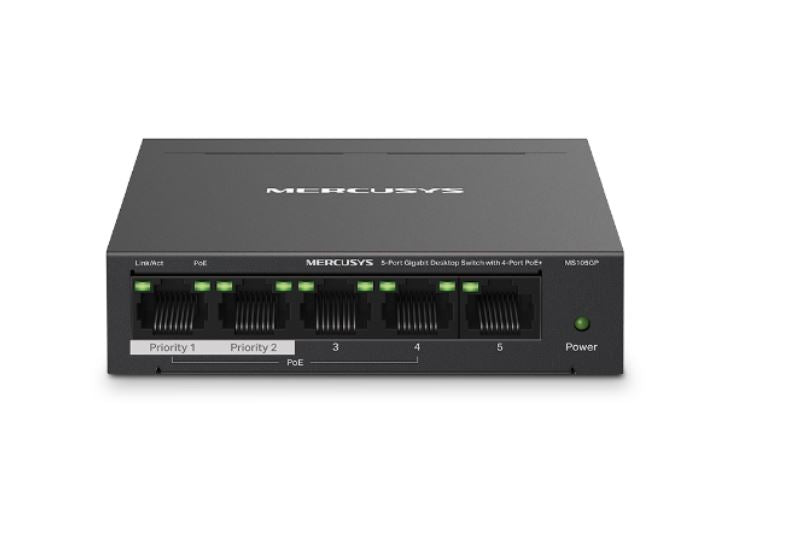Gaming DesktopMercusys MS105GP 5-Port Gigabit Desktop Switch with 4-Port PoE+