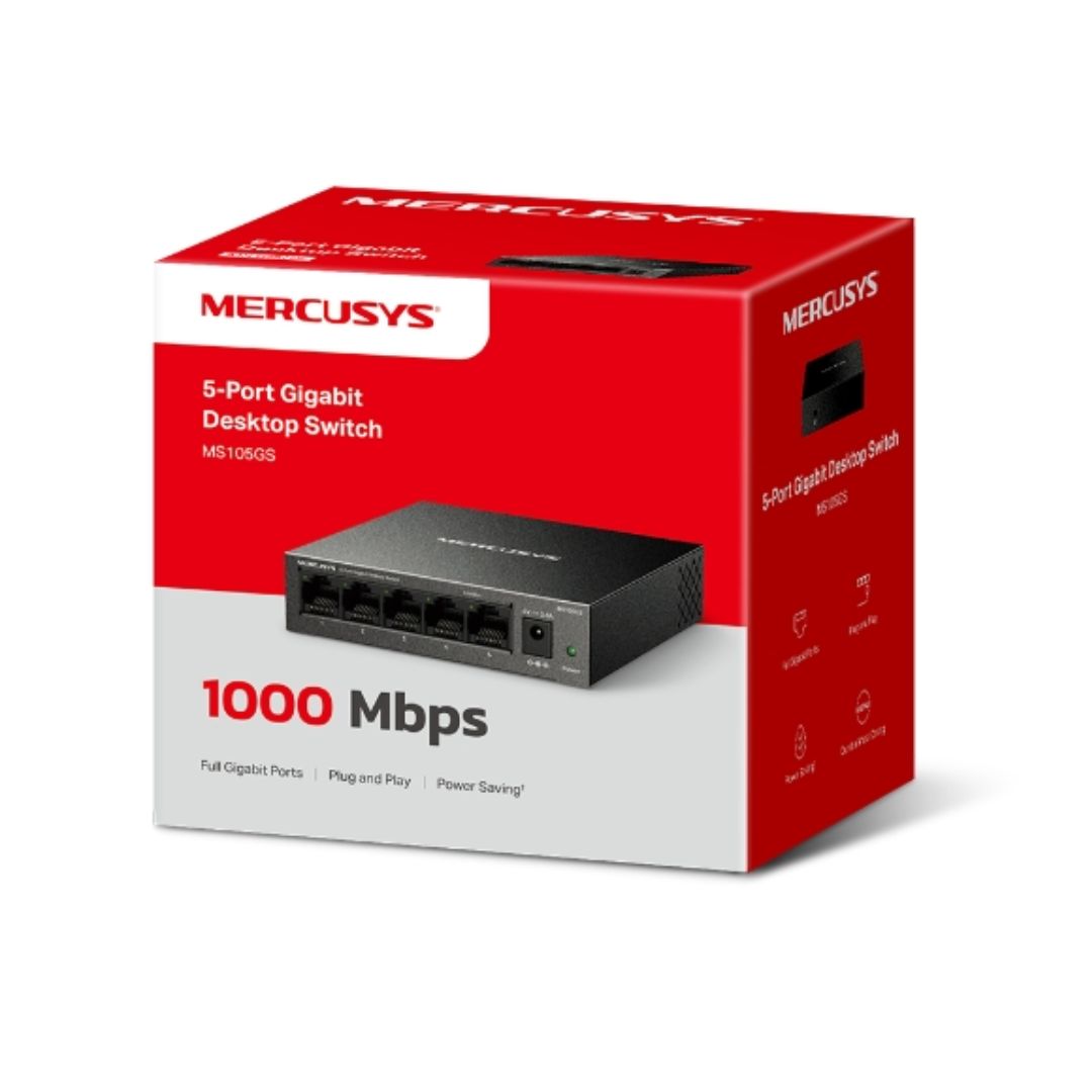 Gaming DesktopMercusys MS105GS 5-Port Gigabit Desktop Switch