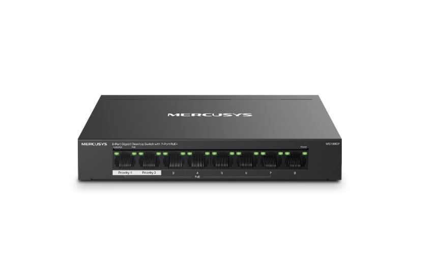 Gaming DesktopMercusys MS108GP 8-Port Gigabit Desktop Switch with 7-Port PoE+