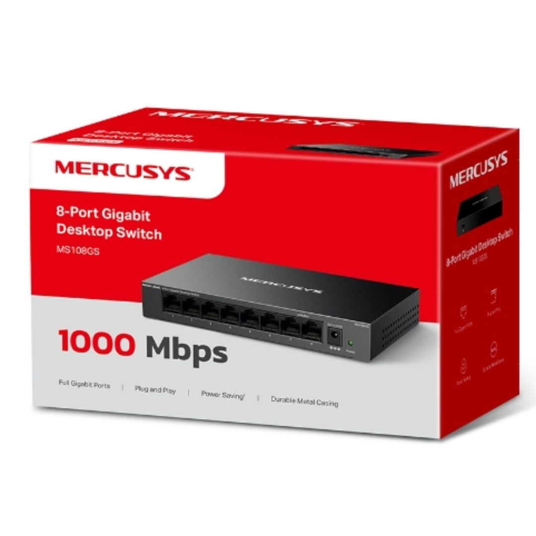 Gaming DesktopMercusys MS108GS 8-Port Gigabit Desktop Switch