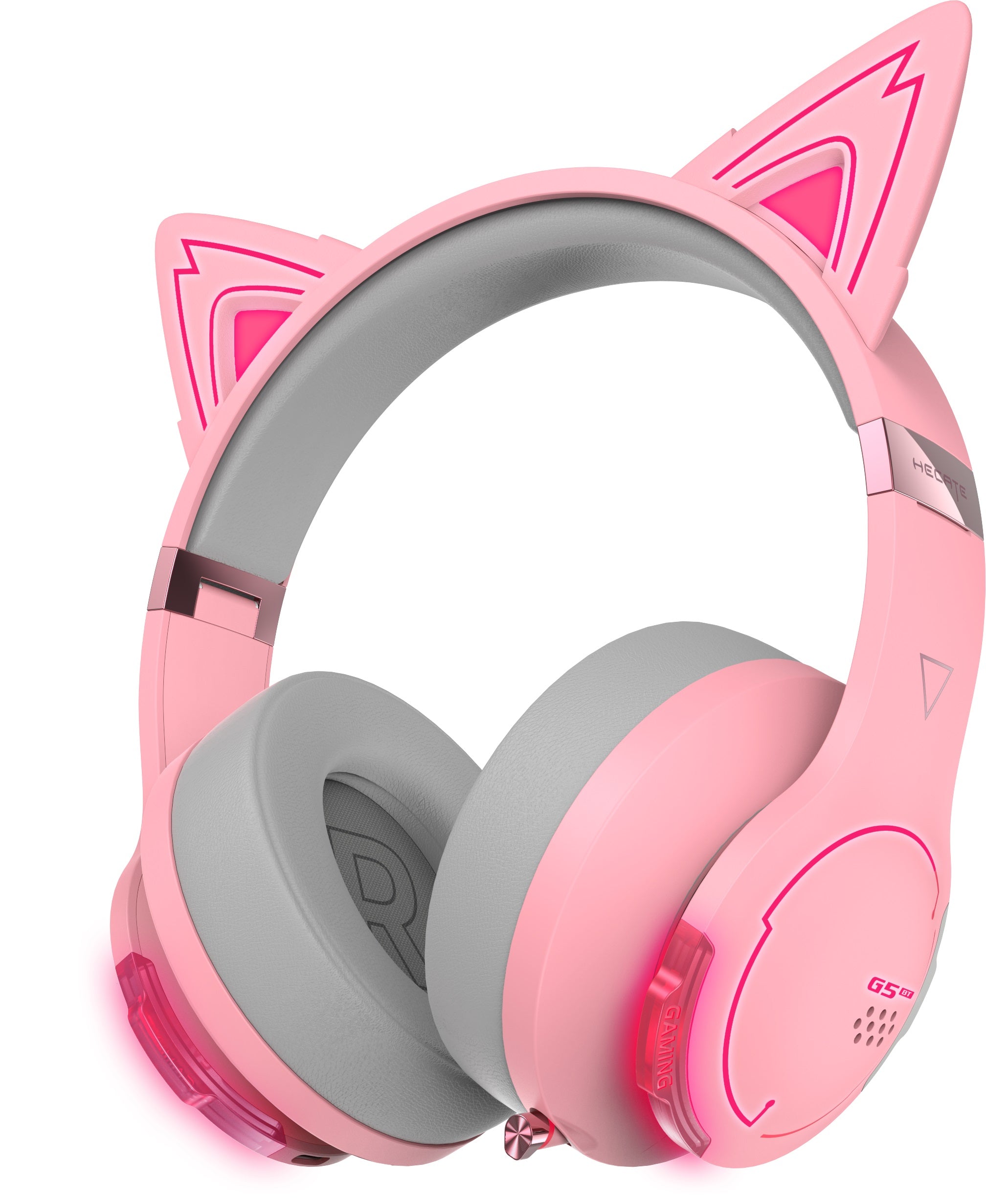 Gaming DesktopEdifier G5BT Cat Pink Hi-Res Bluetooth Gaming Headset with Hi-Res