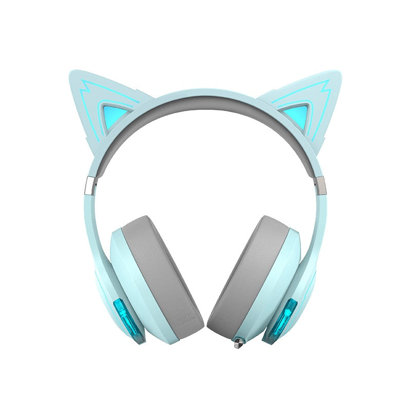 Gaming DesktopEdifier G5BT Cat Sky Blue Hi-Res Bluetooth Gaming Headset with Hi-Res