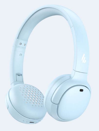 Gaming DesktopEdifier WH500 Wireless On-Ear Headphones -Bluetooth V5.2 -Playtime 40 hours -USB-C (Type-C)- BLUE