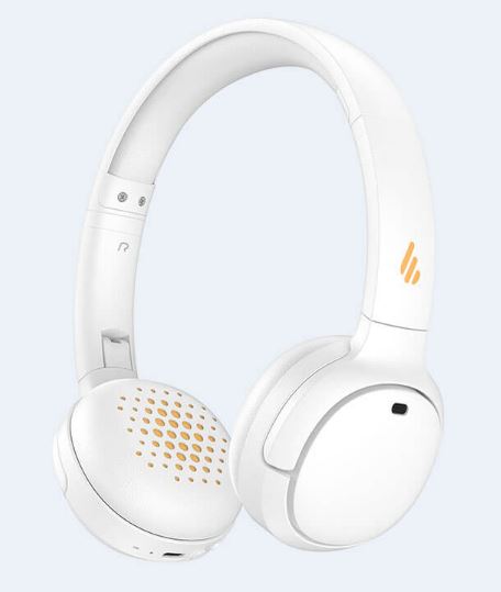 Gaming DesktopEdifier WH500 Wireless On-Ear Headphones -Bluetooth V5.2 -Playtime 40 hours -USB-C (Type-C) WHITE