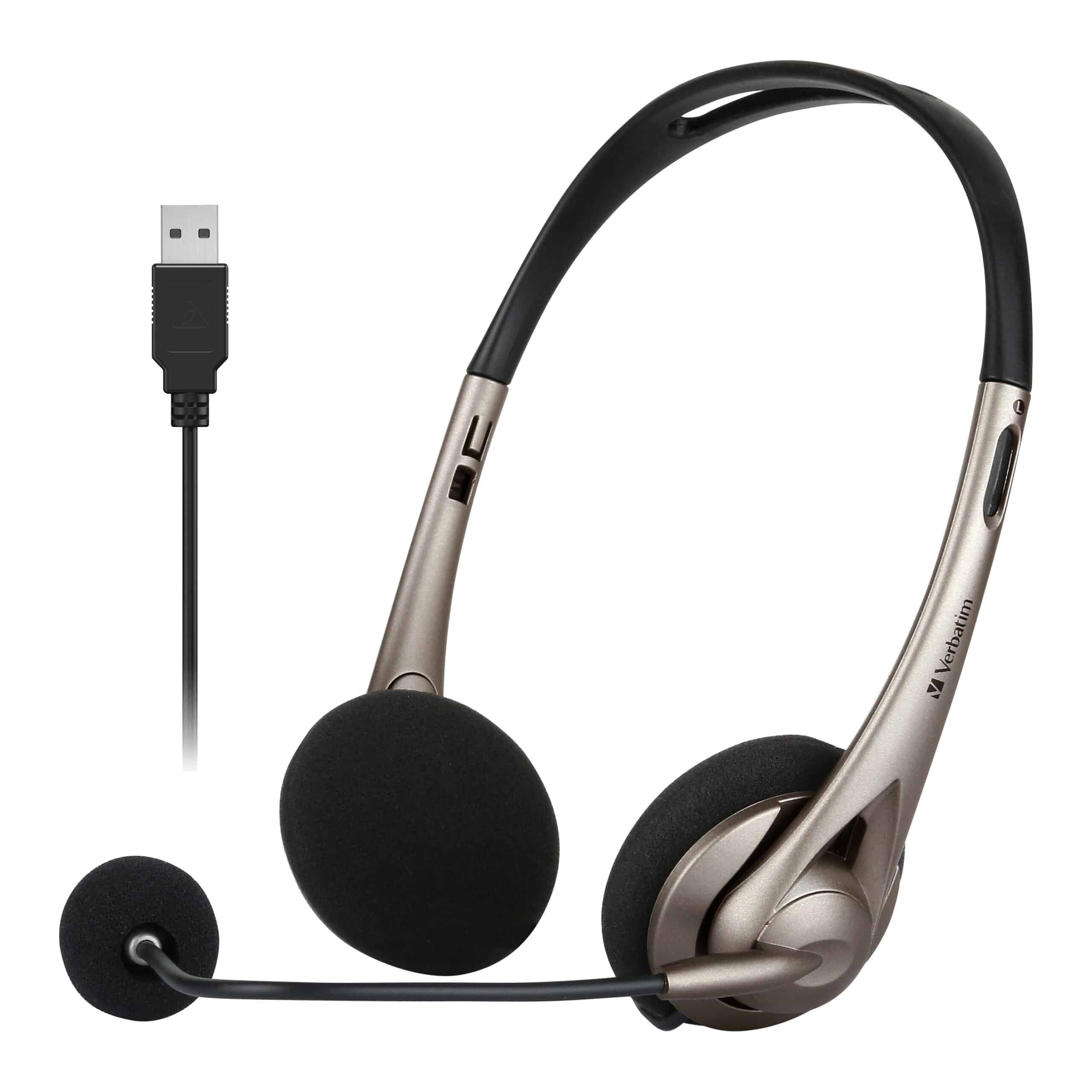 Gaming DesktopVerbatim Multimedia Headset with Boom Mic Headphone