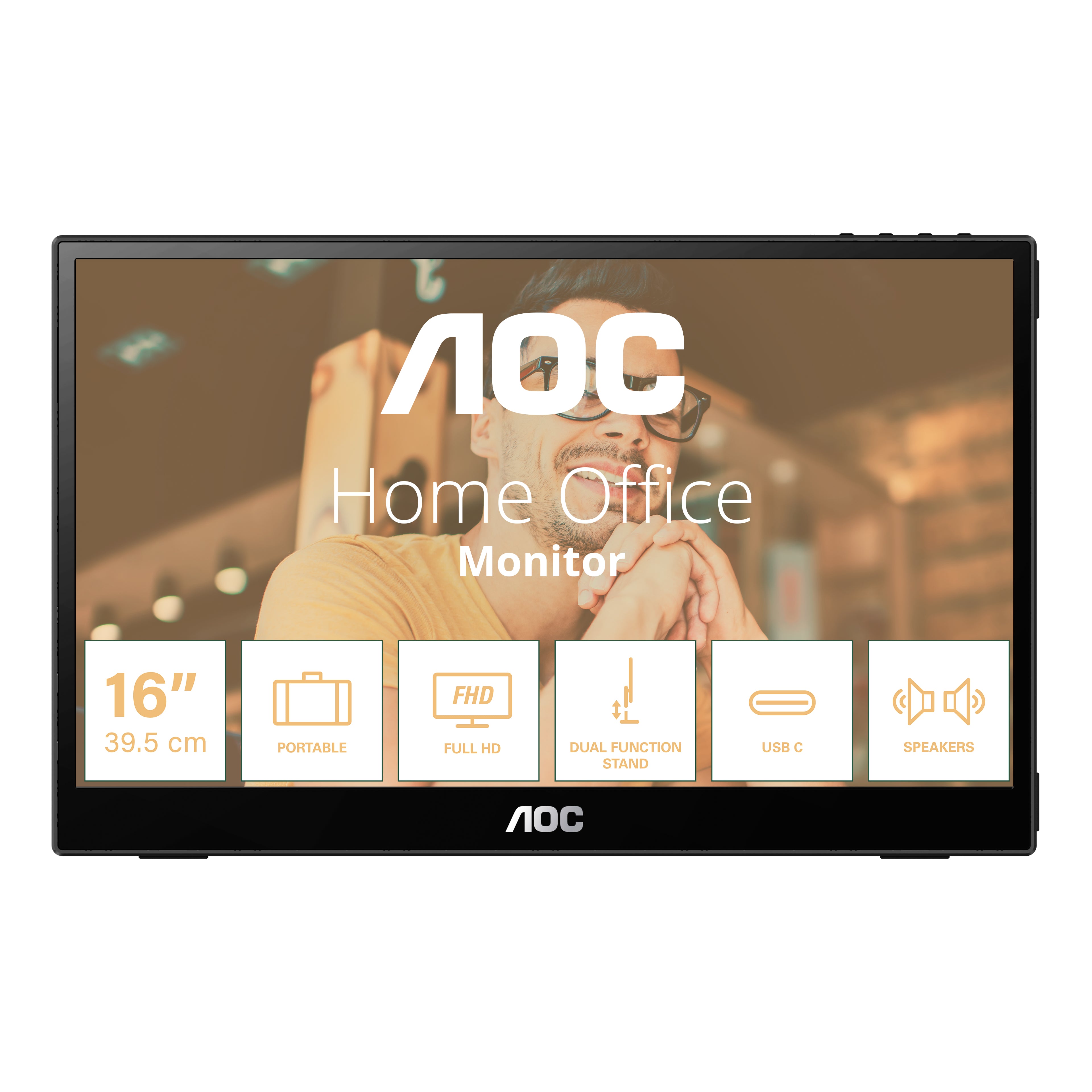 AOC 16T3E computer monitor 39.6 cm (15.6