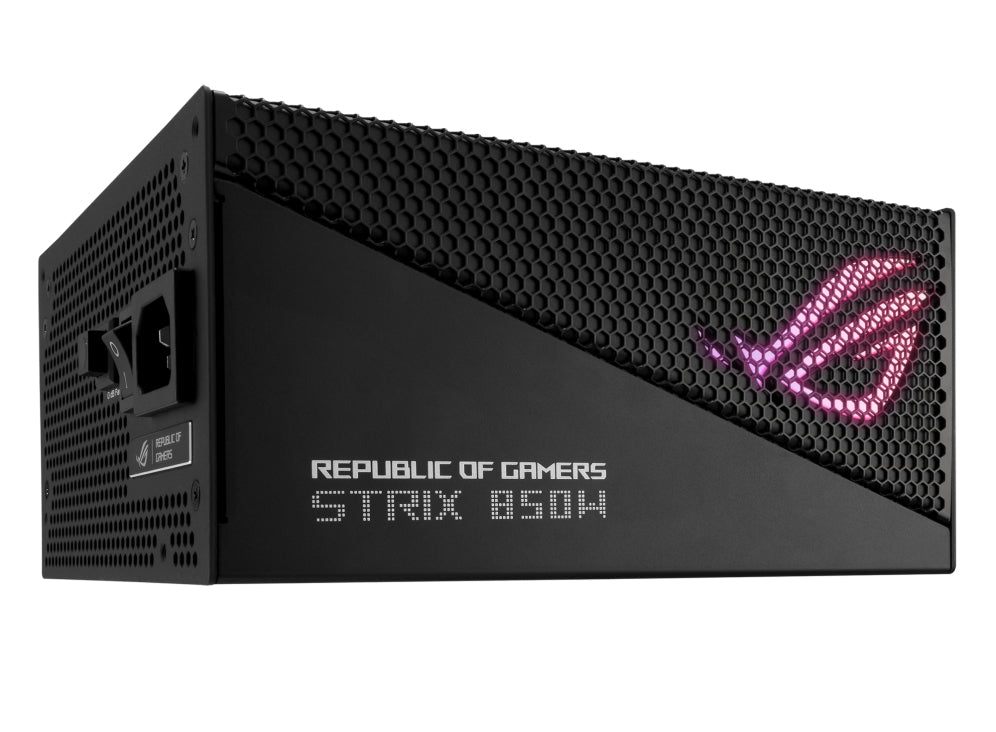 ASUS ROG-STRIX-AURA-850G-GAMING ROG STRIX 850W Gold Aura Edition, 80 Plus Gold, Fully Modular, Lambda A++ Certification,135mm Fan, Aura Sync, 10YW