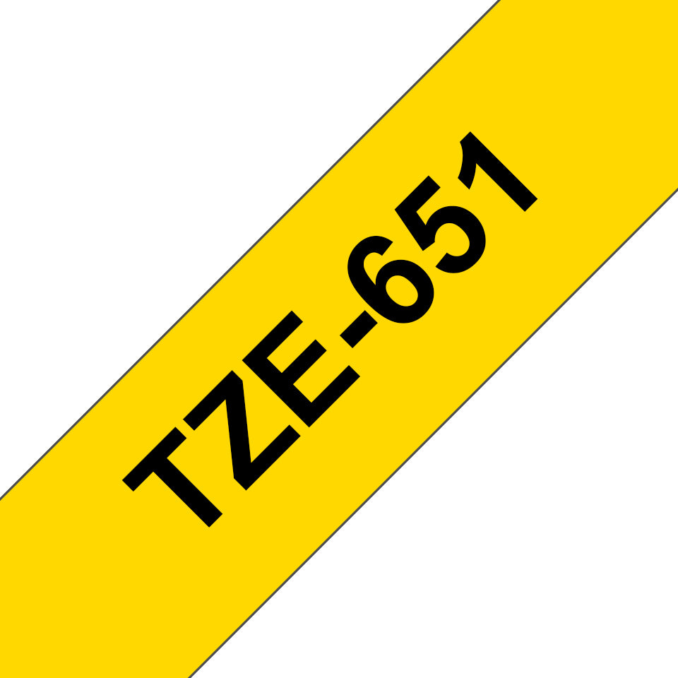 Brother 24mm Black on Yellow TZE Tape